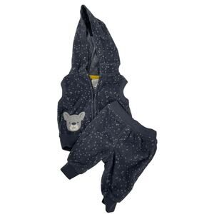 Carter's Just One You Gray Fleece Pajama Set Baby Newborn